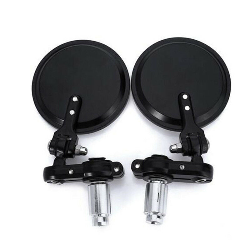 Universal Aluminum Round 7/8" Handle Bar End Motorcycle Rearview Mirror Foldable