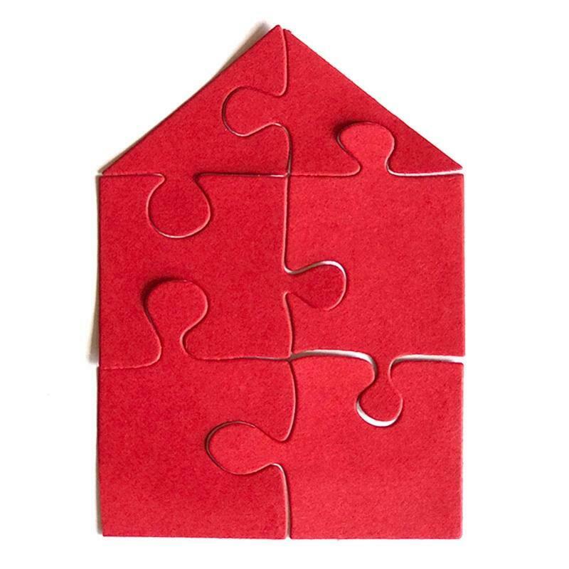 Trapezoid 6-Piece Puzzle Carbon Steel Cutting Dies DIY Scrapbooking Photo Album