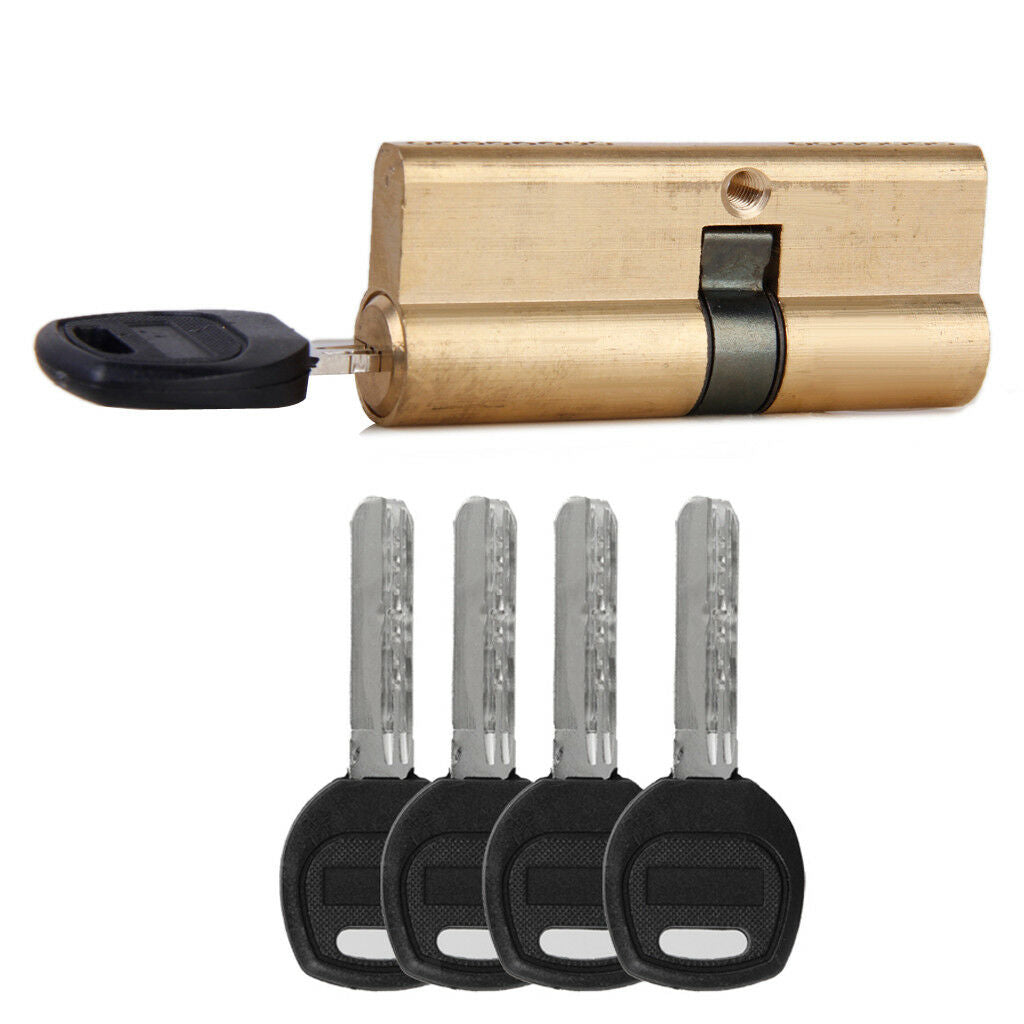 75MM Euro Cylinder Lock Anti Snap Bump High Security Door Barrel with 7 keys