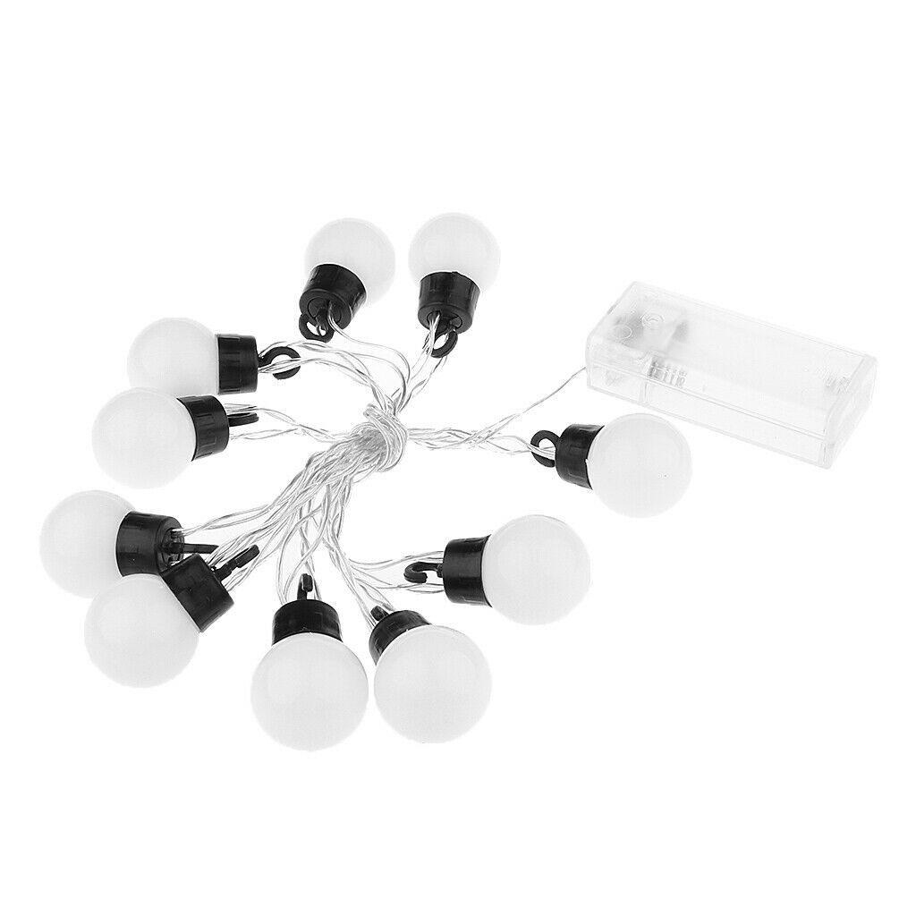 LED Battery Powered Ball Shape String Fairy Light Decoration Lamp White