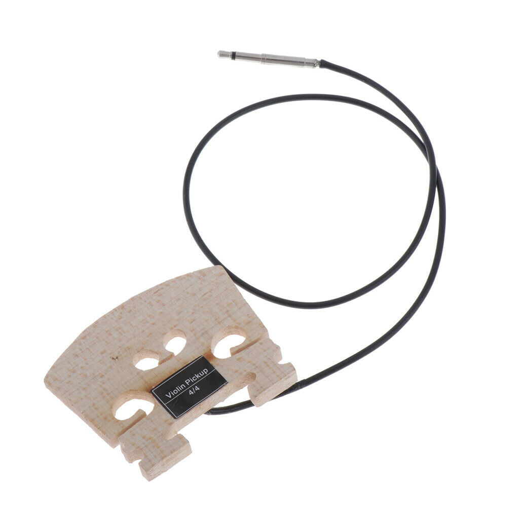Violin Bridge with Embedded Piezo Pickup, Jack Included for 4/4 Violin