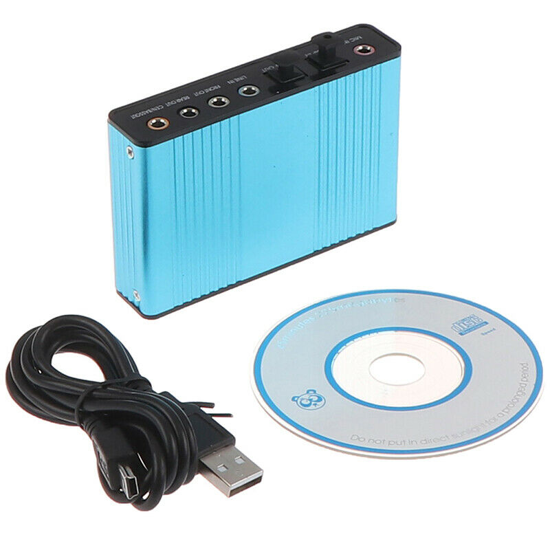 USB Sound Card 6 Channel 5.1 Optical External Audio Card CM6206 ChipsetBDDD