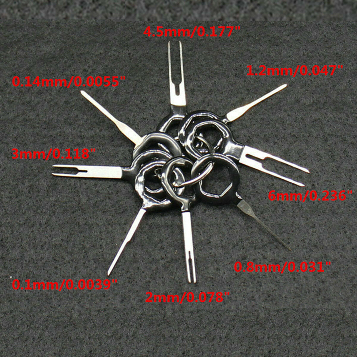 8x Car Terminal Electrical Wiring Crimp Connector Pin Removel Key Extractor Tool