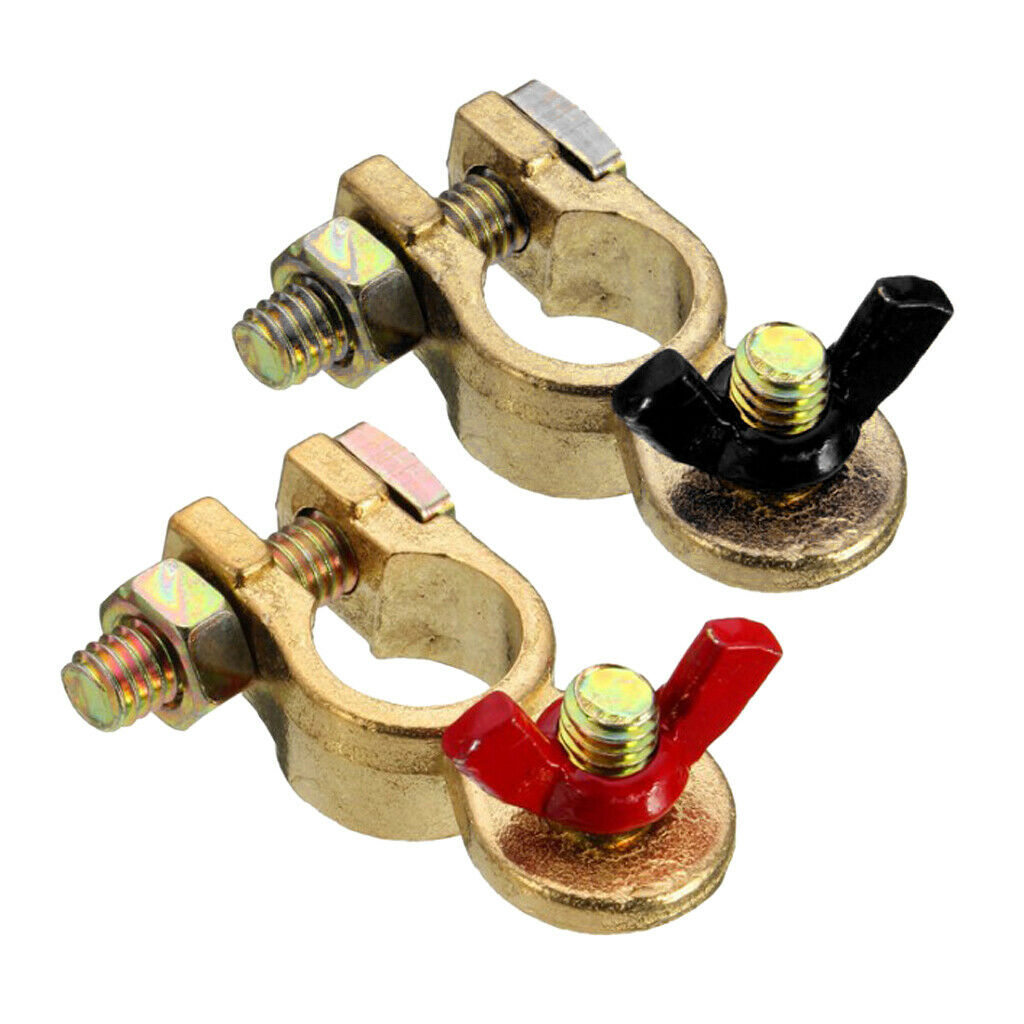2Pairs Car Positive Nagative Heavy Duty Battery Terminal Clip Connector Clamp