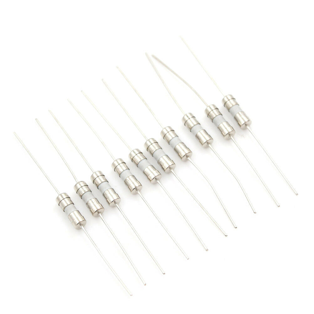 10pcs Ceramic Tube Fuse Axial Leads 3.6*10mm 5A Slow Blow 250V AT.l8