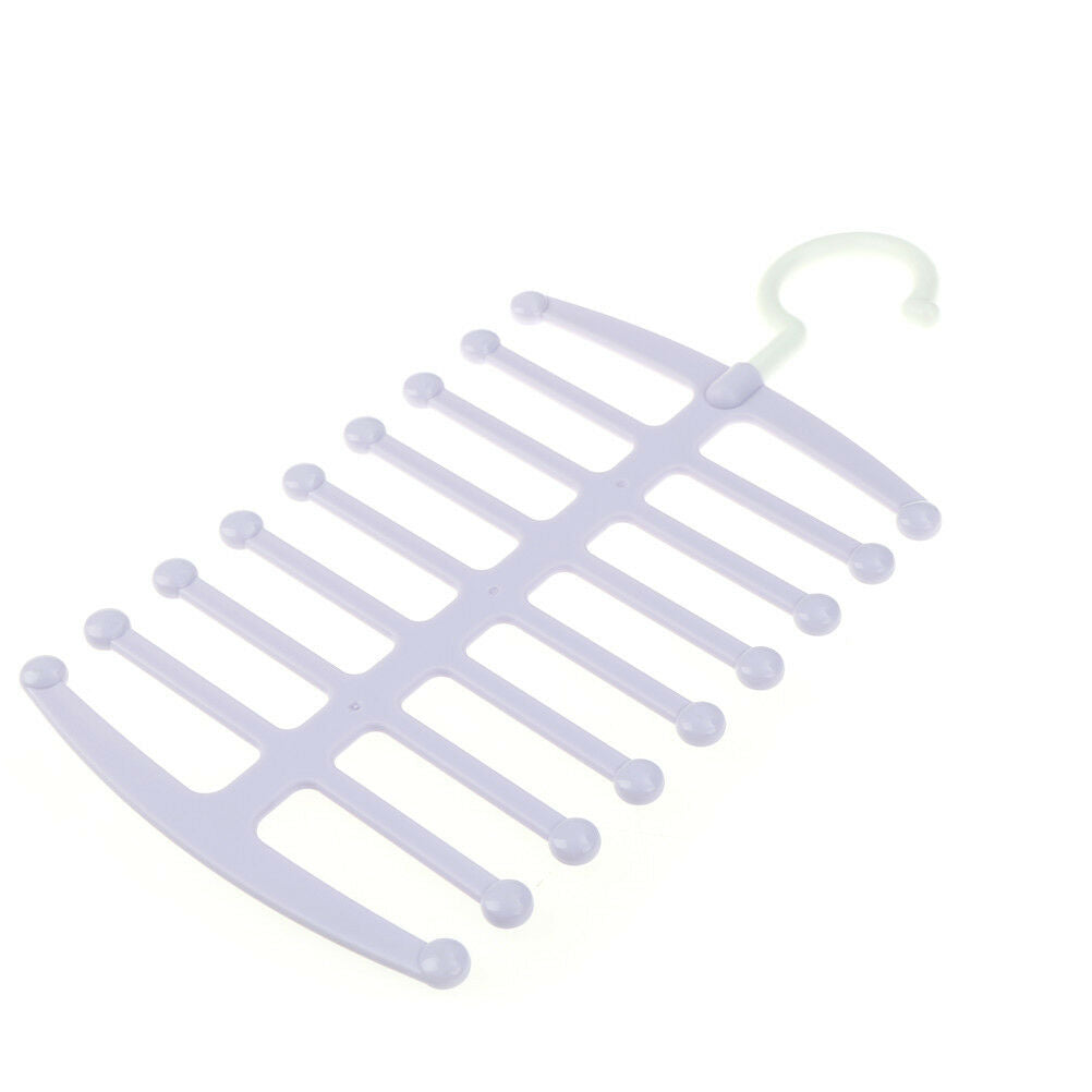 Fishbone Necktie Tie Belt Hanger Rack Shawl Scarf Clip Home Organizer Hol.l8