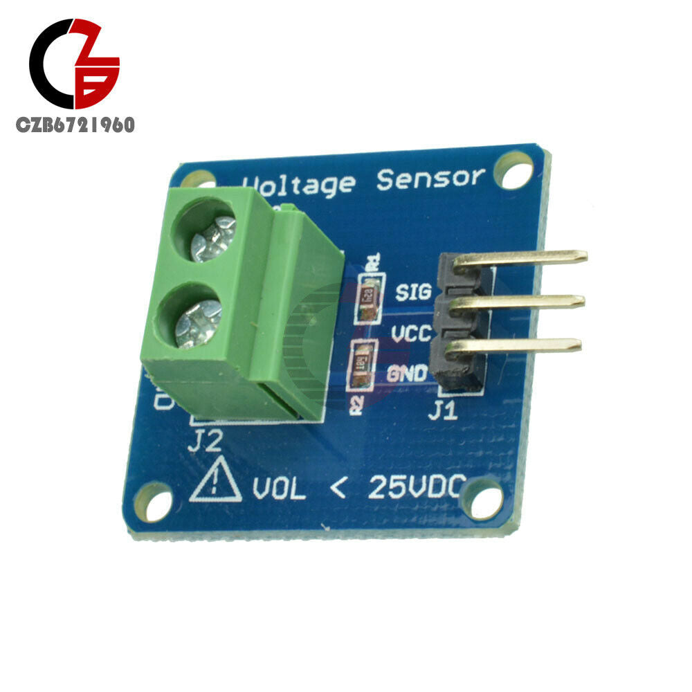 2Pcs Fit For Arduino DC Voltage Sensor Module Voltage Detector Divider Board