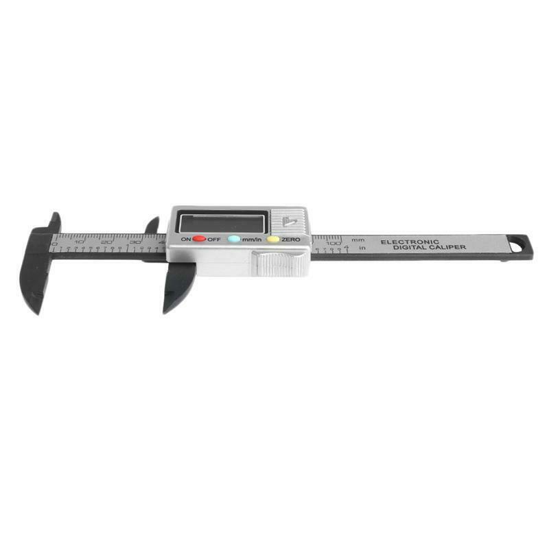 100mm 4inch LCD Digital Electronic Carbon Fiber Vernier Caliper Gauge Micrometer