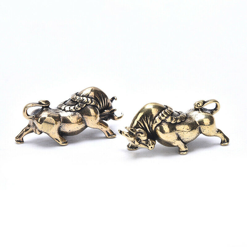 1Pc Retro Bull Statue Charms Pendant DIY Keychain Jewelry Sculpture Decor.l8