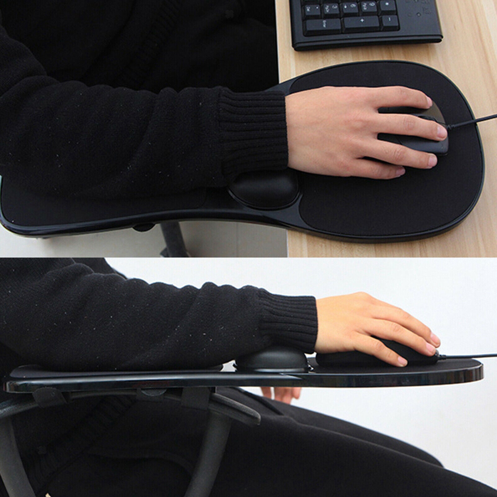 Ergonomic Computer Arm Rest Mouse Pad Wrist Support Armrest Platform Tray