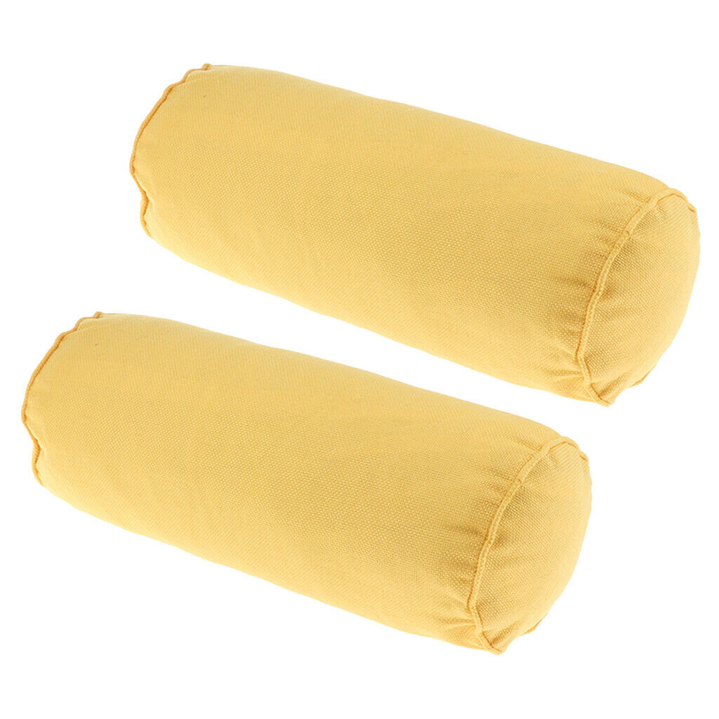 2X Orthopedic Neck Roll Pillow Round Cervical Support Pillow Lemon Yellow