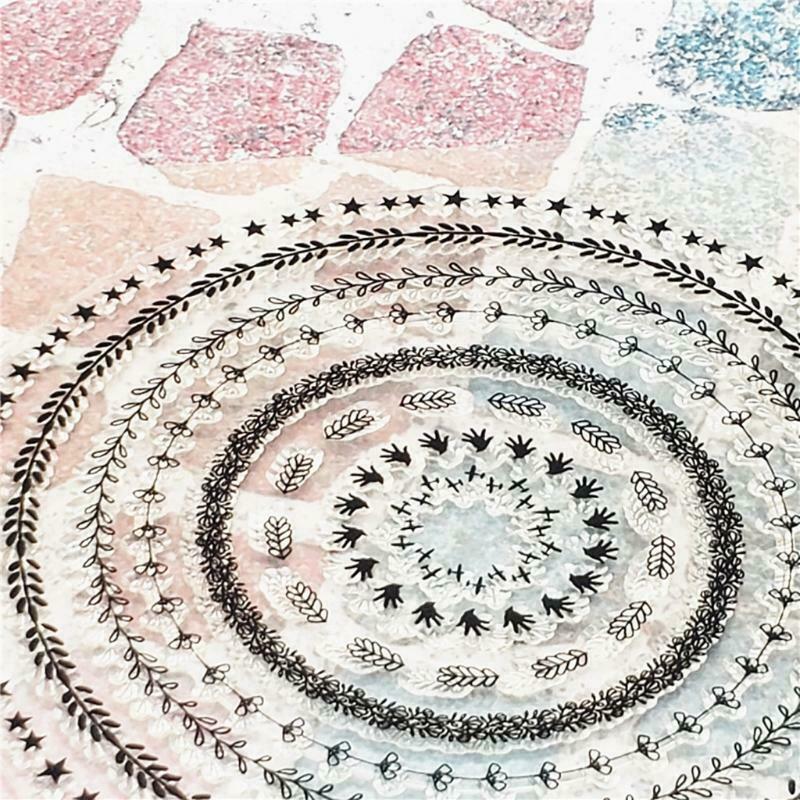 Flower Circle Silicone Clear Seal Stamp DIY Scrapbooking Embossing Photo Album