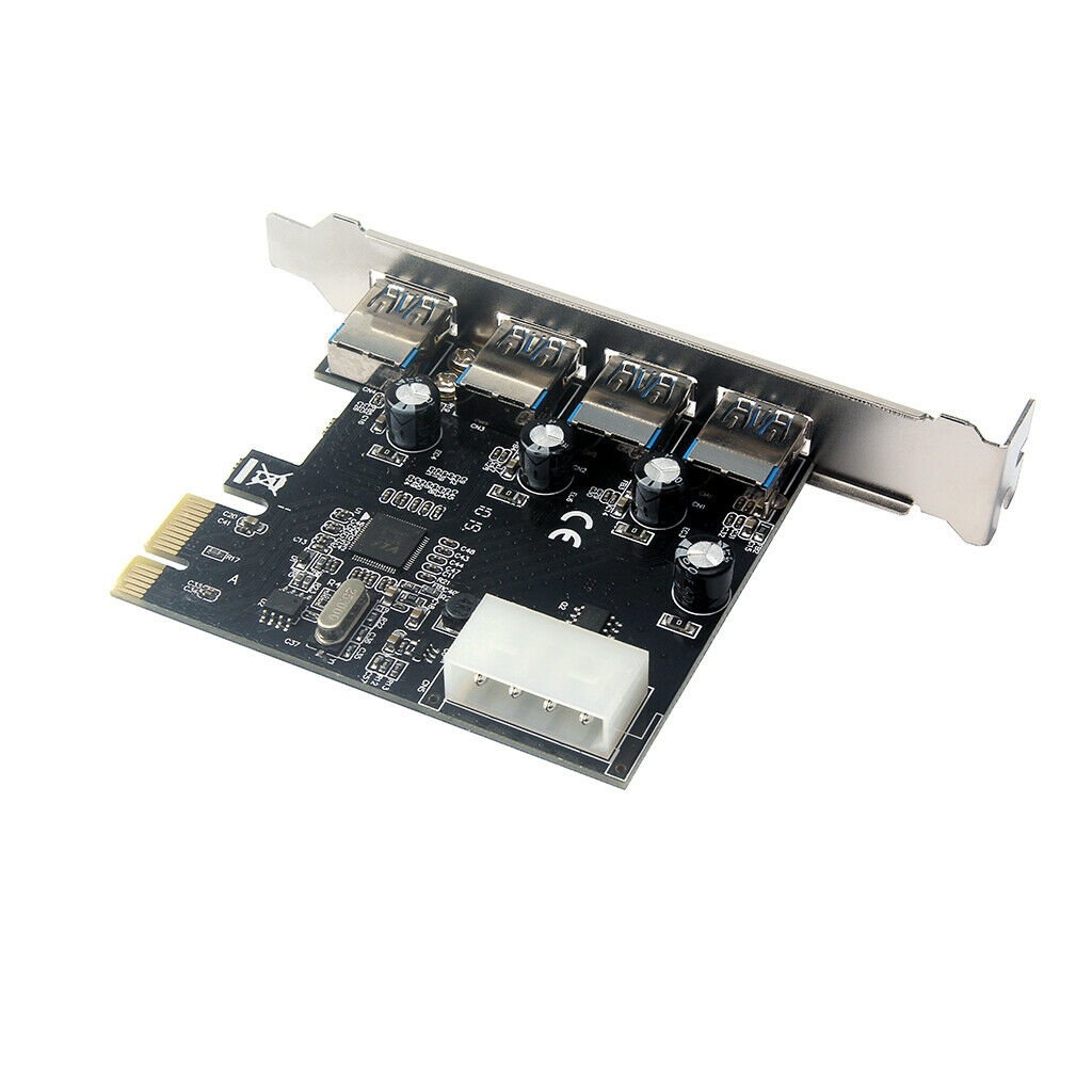 2x 4-Port PCI-E to USB 3.0 PCIe Express Expansion Card Hub Adapter Converter