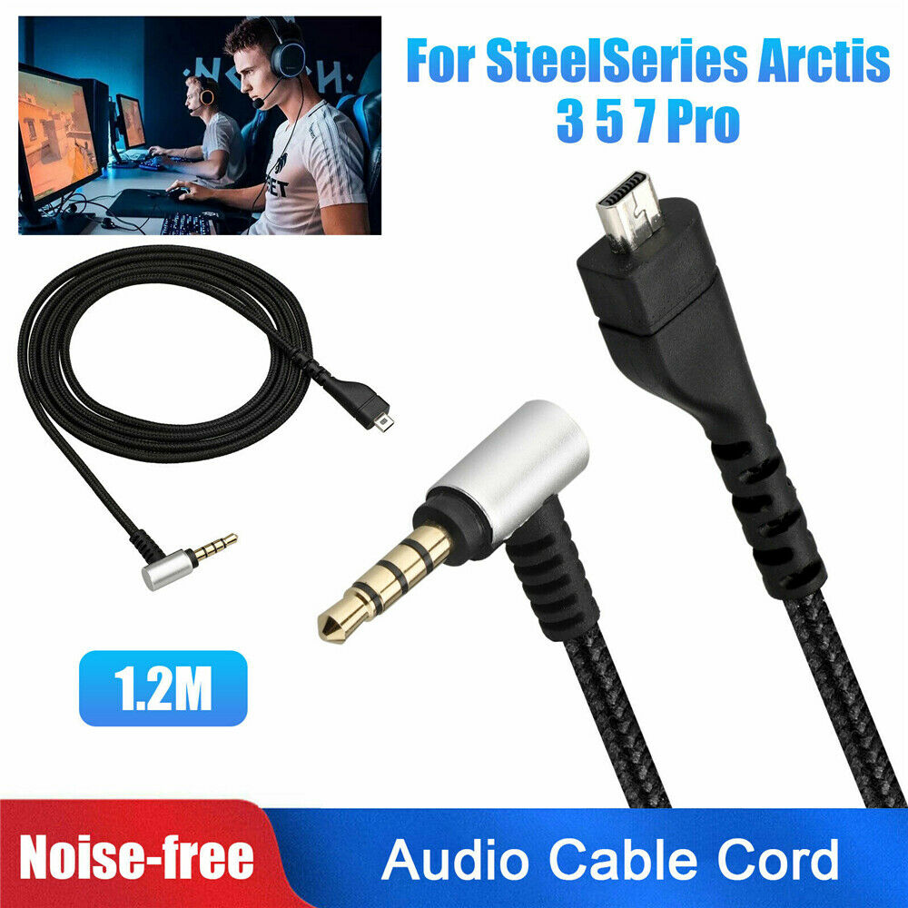 Earphone Audio Cable Cord Replacement For SteelSeries Arctis 3 5 7 Pro Headset