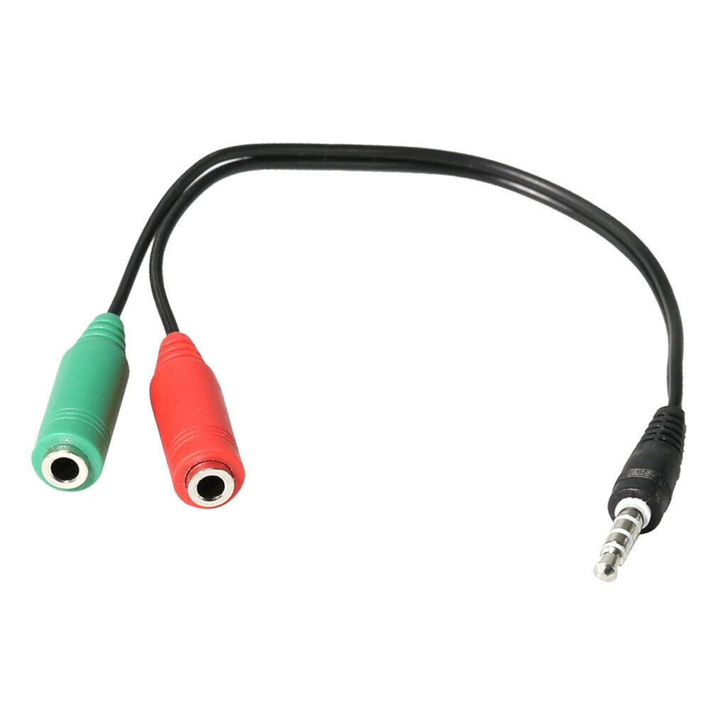 3.5mm Male to Dual 3.5mm Female Adapter Cable Splitter Cable Cord 20cm