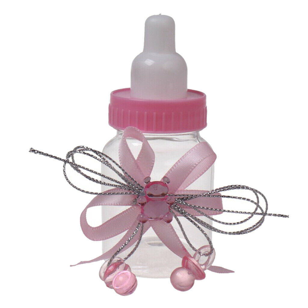 24pcs Bulk Cute Baby Shower Candy Bottles Fillable Nursing Bottle Box Mixed