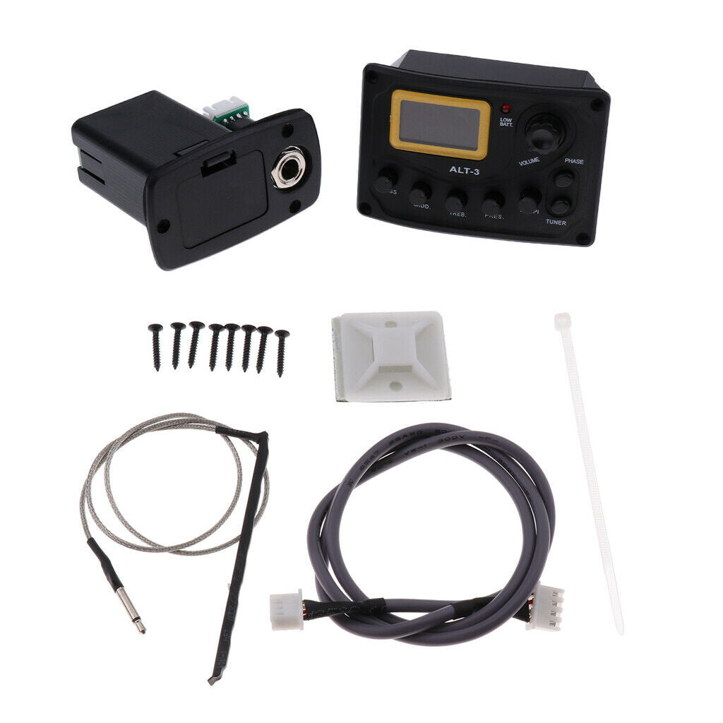 1 Set ALT-3 EQ Pickup Tuner+Piezo Pickup for Acoustic Folk Classical Guitar