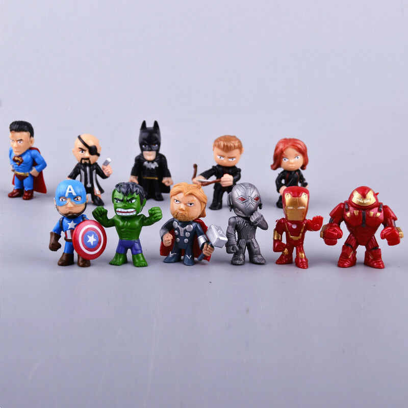 12Pcs The Avengers Super Man Figures Mini PVC Toys for Boys Girls Xmas
