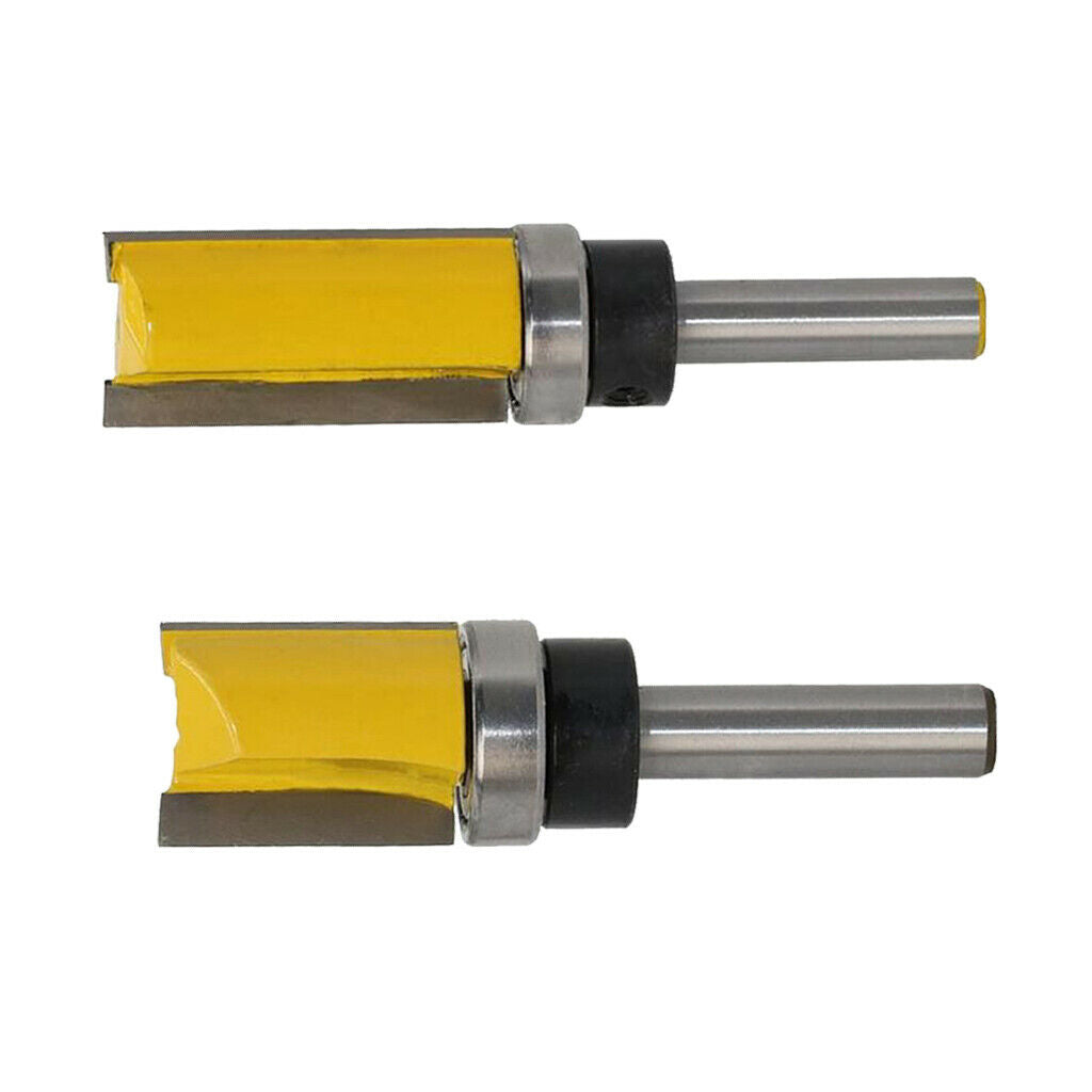 2Pcs Straight Metric Router Cutter Bit Woodwork 8mm Shank 3/4" Cut