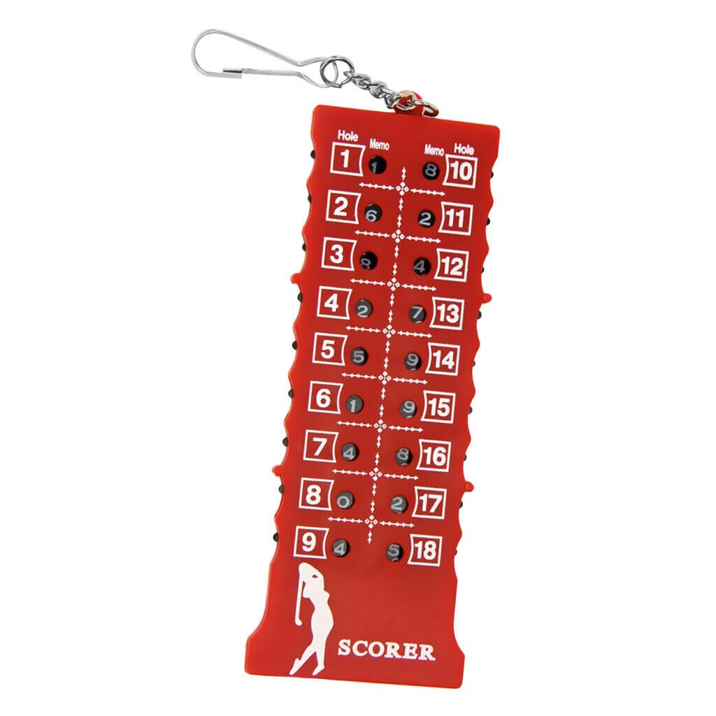 Rectangle Golf Score Counter Portable Stroke Counting Scorecard Tool Bag Tag