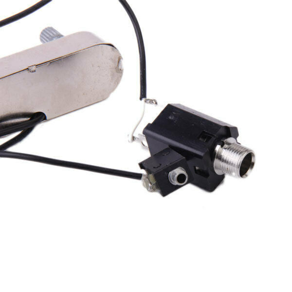 Electric Violin Piezo Pickup 4/4 Bridge Preamp Tone Volumn Knob 1/4" Endpin