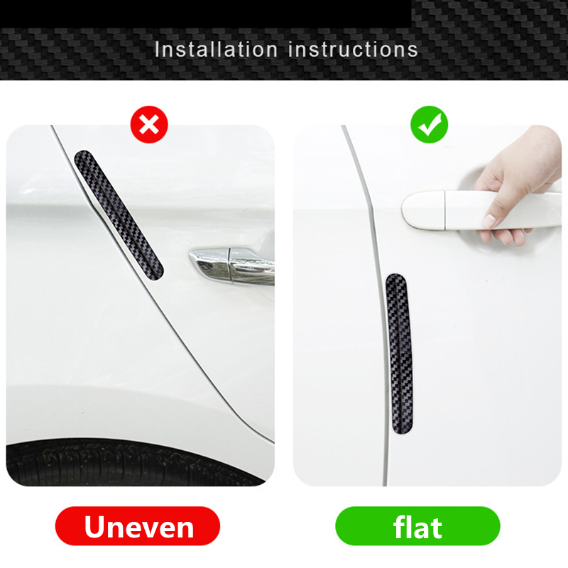 Car Door Edge Anti Scratch Protection Strips Carbon Fiber Bumper Scuff Plate Bar