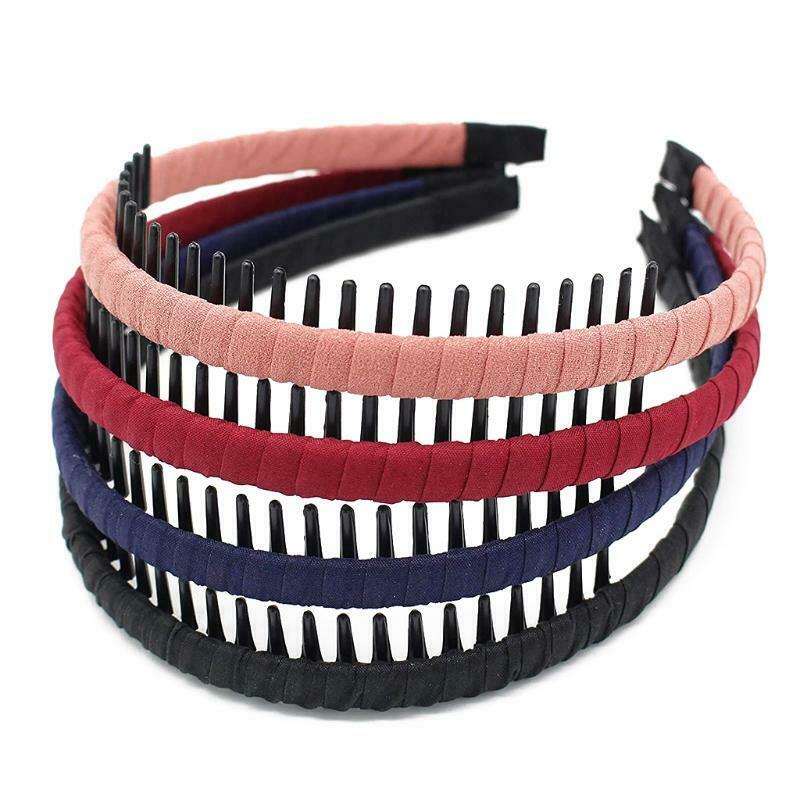 4pcs/set Women Korean Style Simple Toothed Headband Female Solid Color Hair Hoop