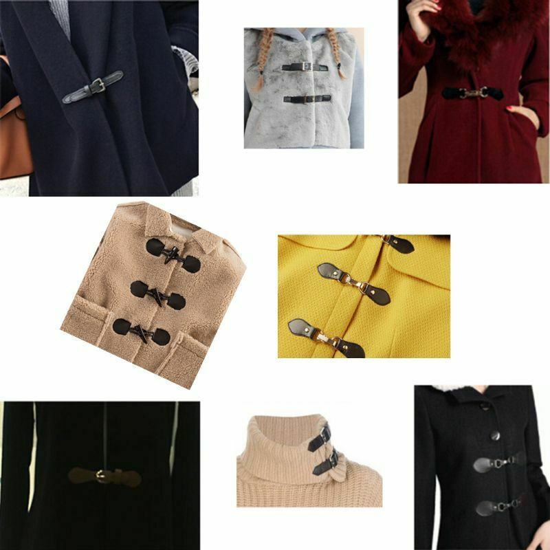 Leather Toggle Buttons Metal Closure Buckle For Purse Bags Coat Jacket Sweater