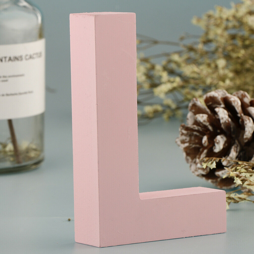 2Pieces Letter L E Wooden Letter Number Name Sign Wedding Birthday Decor