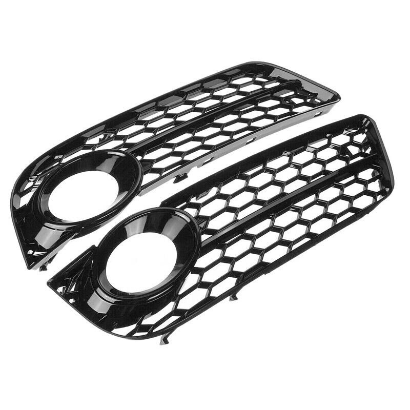 Fog Light Lamp Cover Front Bumper Grille Grill Honeycomb Cover Trim for-Audi AP2