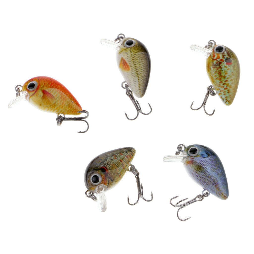 5Pcs/Box Lifelike Fish Wobblers Tackle Crankbaits Vibration Minnow Baits Popper