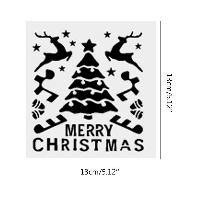 16Pcs Christmas Drawing Templates Painting Stencils for Kid Card Making Notebook