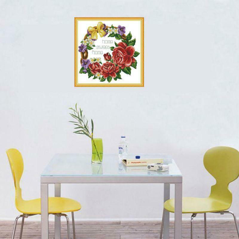 Home Sweet Home DIY Handmade Needlework Counted 14CT Printed Cross Stitch Kit