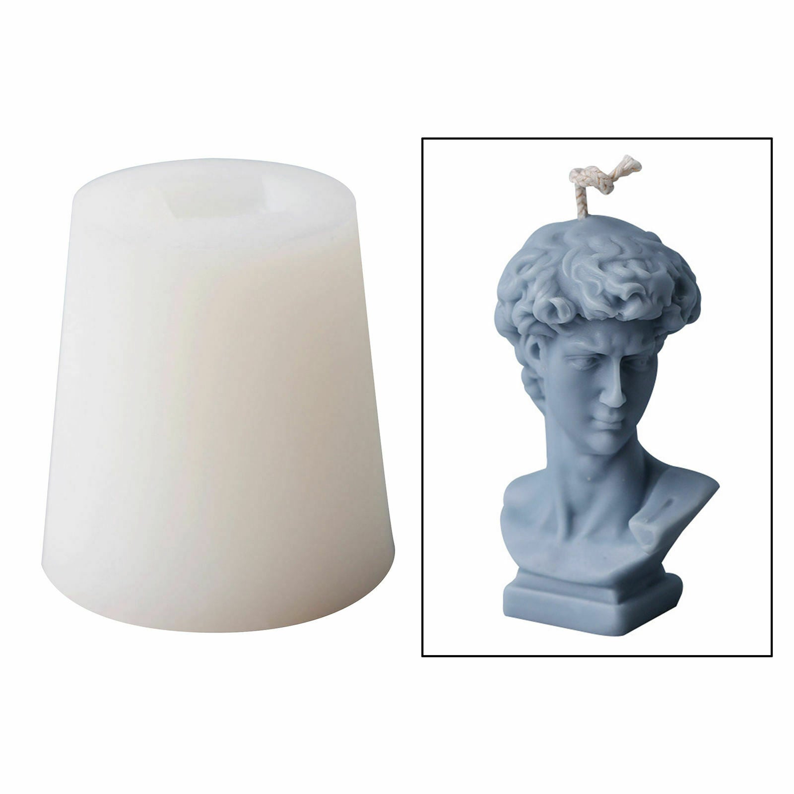 Bust Statue Candle Mold Diy Making Soap Plaster Mold in