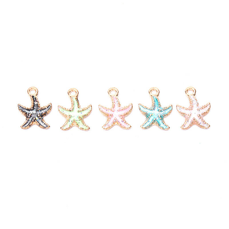 15 x Enamel Conch Sea Shell Charms Ocean Pendants DIY Handmade Accessorie.l8