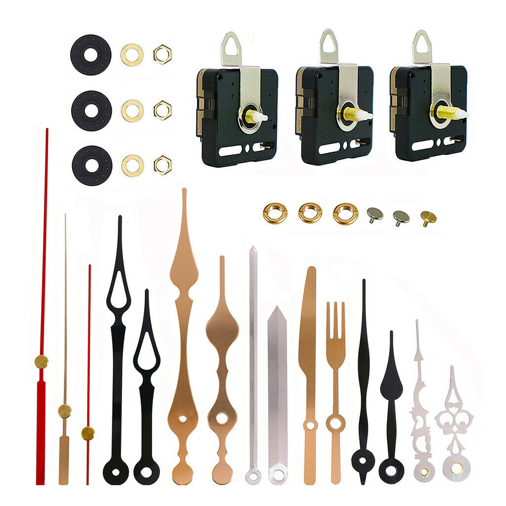 Non-Ticking Clock Movement Mechanism Repair Replace Tool Metal Hands Clocks