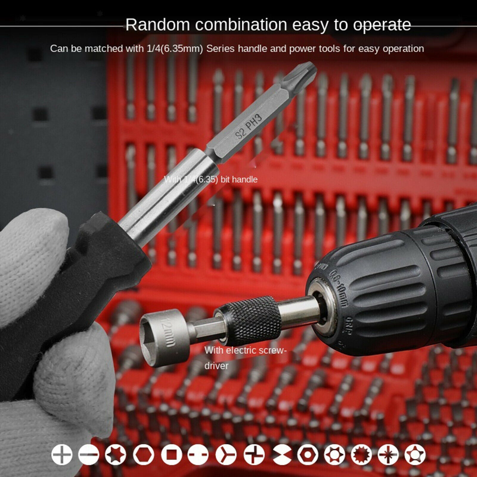 208 in 1 Screwdriver Bits Kit Alloy Security Bit Repairing with Storage Box for
