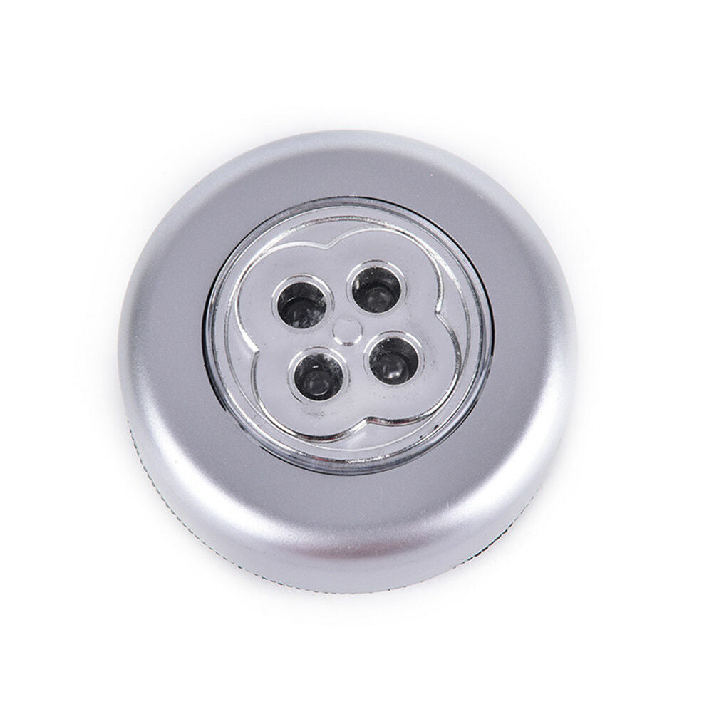1pc wheels shaped 4 led night light battery  press stick lamp .l8