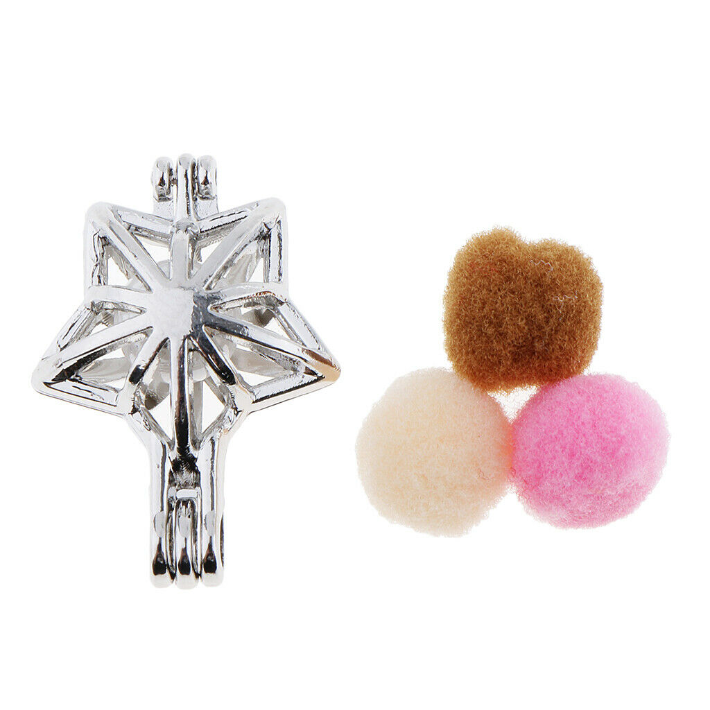 Hollow Simulated Pearls Beads Cage Locket Pendant for Jewelry Making Type 2