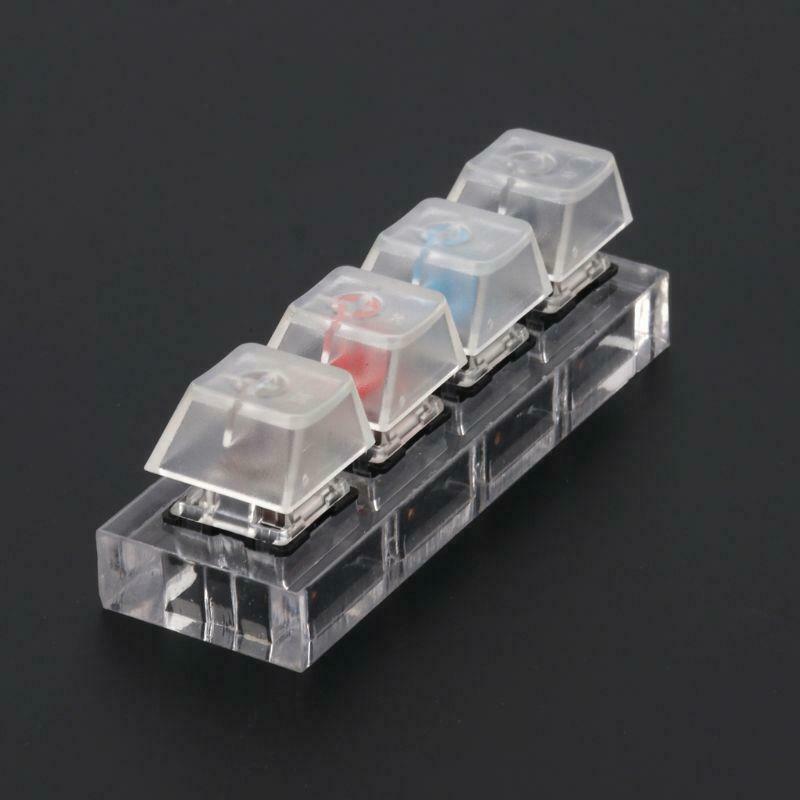 Gateron MX Switch Acrylic Keyboards Switch 4 Translucent Clear Sampler Tester