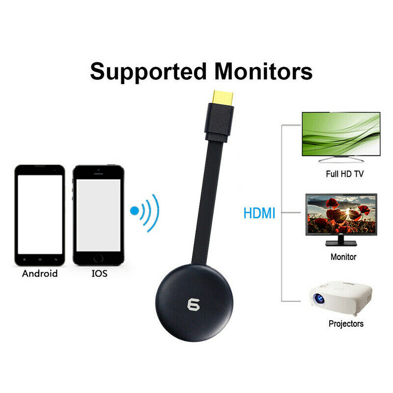 6th Gen HDMI 1080P Digital Wifi Video Media TV Streamer Adapter For Chromecast