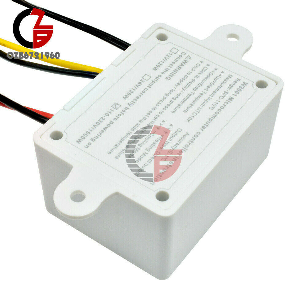 AC 220V w3001 LED Temperature Controller 10A Thermostat Control Switch Probe