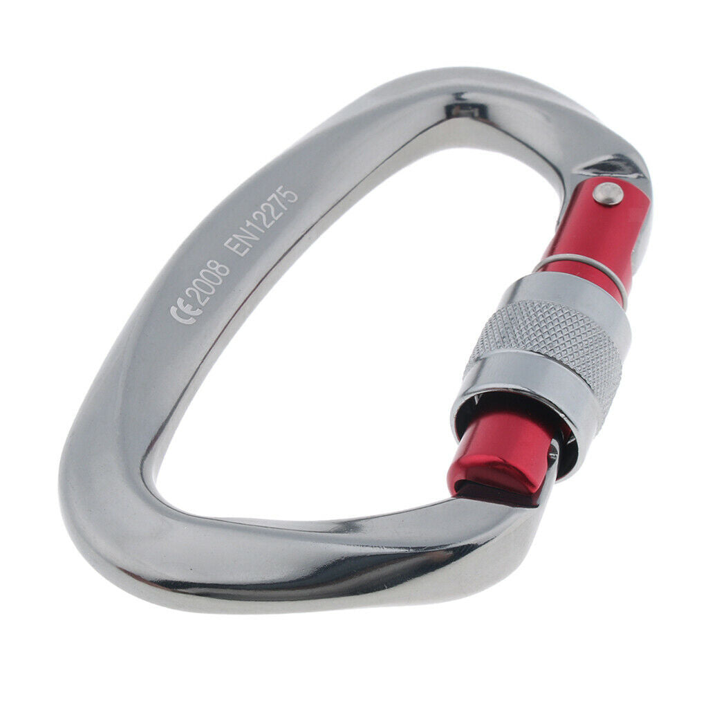 ;ightweight Aluminum Rock Climbing Carabiner Hammock Screwgate Clip Hook