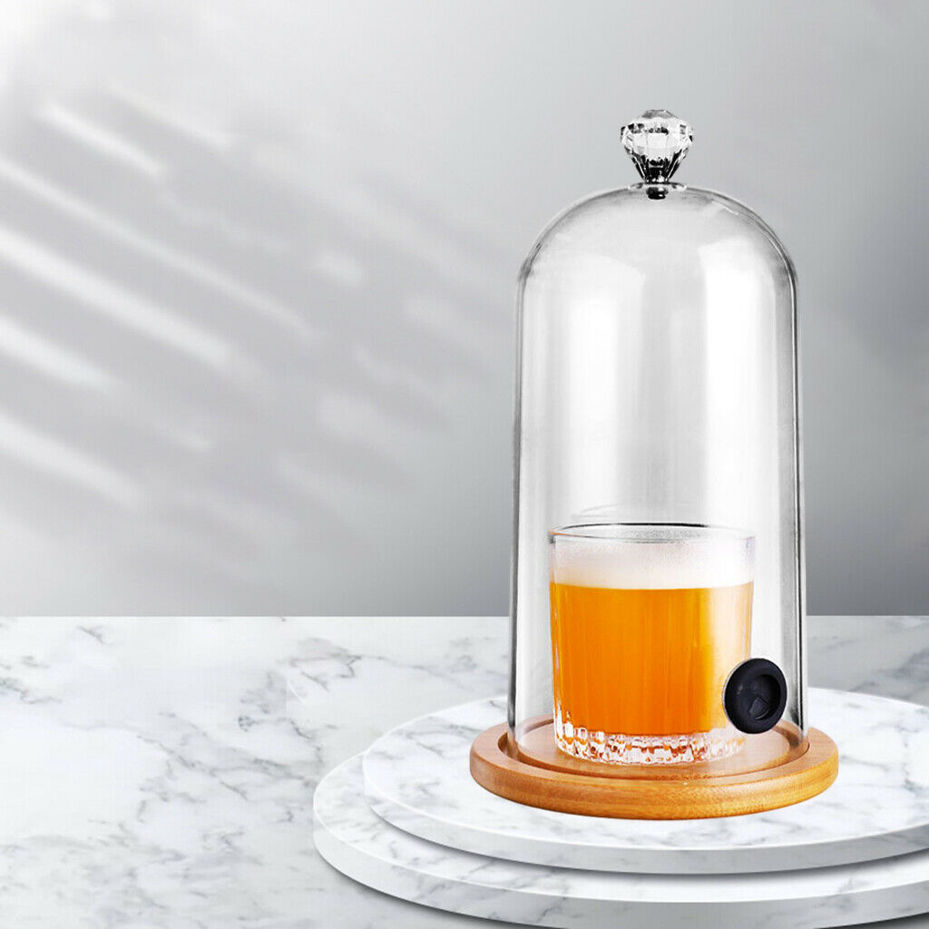 Plastic Smoke Hood Dome Cover for Cocktail Food Cake Bartending Accessory