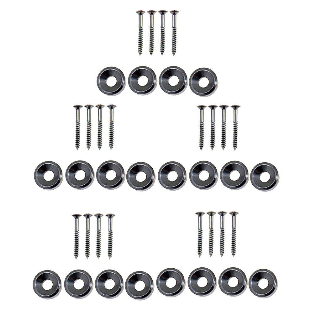 20 Pieces Electric Guitar Neck Mounting Ferrules (20x Bolts 20xScrews)