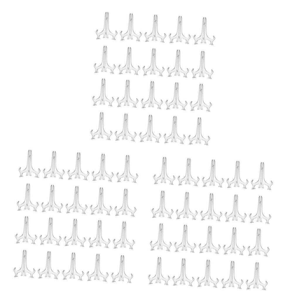 60x Transparent Easels Stand Holders Display Plate Photo Pedestal 3inch