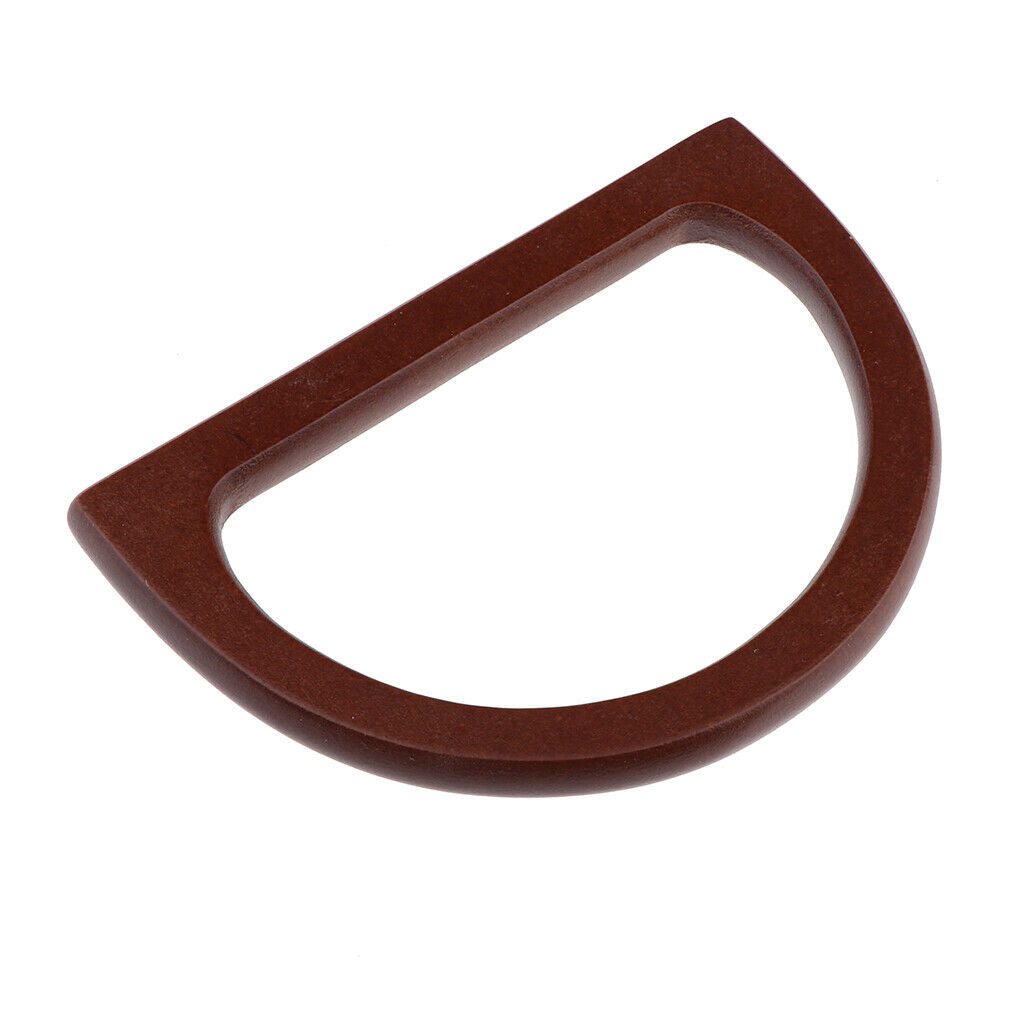 6X Simple Wood Bag Handle Replacement for Purse Bag Making Accessories Brown