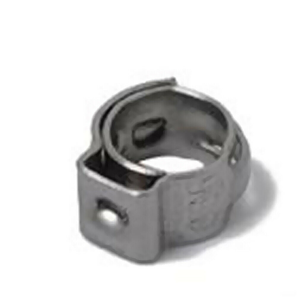 100pcs Adjustable Stainless Steel Single Ear Fuel Hose Pipe Clamps O Clips