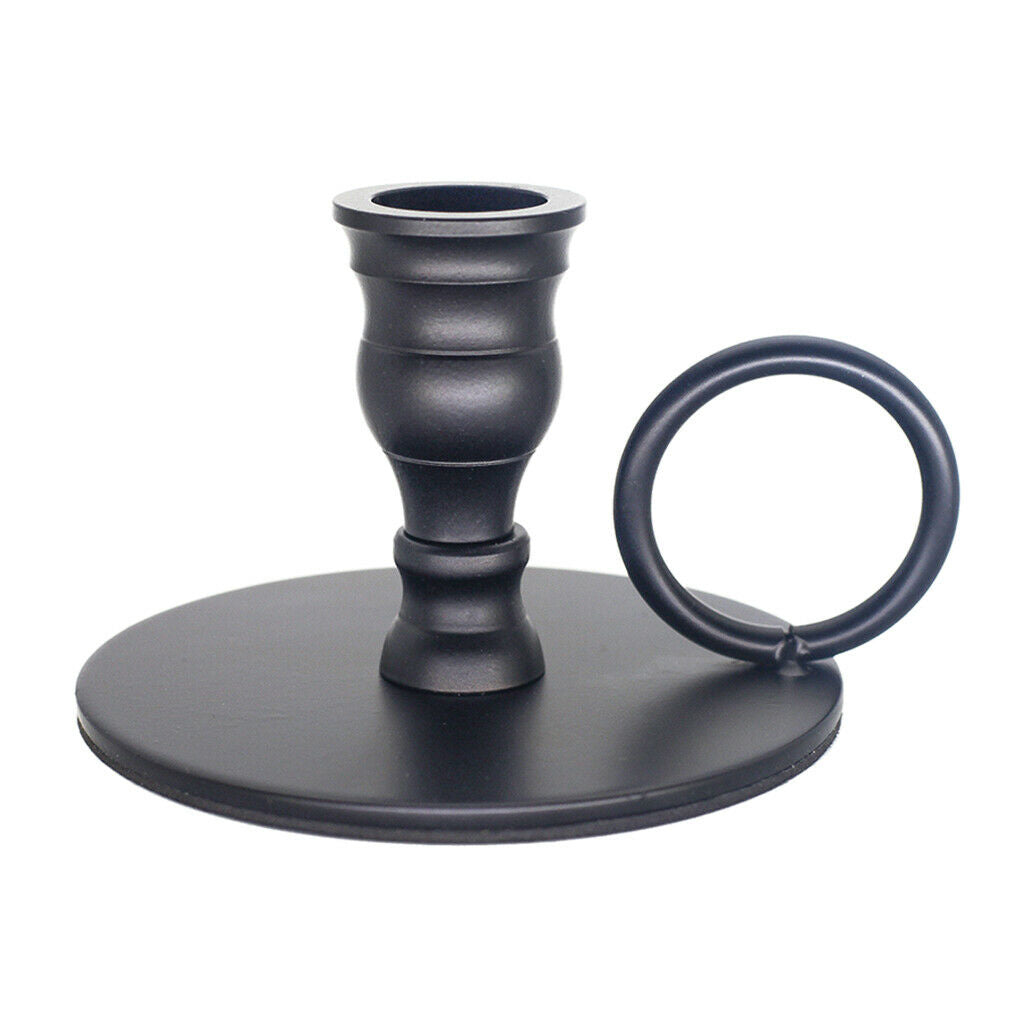 Iron Taper Candle Holder Candlelight Candlestick Stand Tabletop Ornament