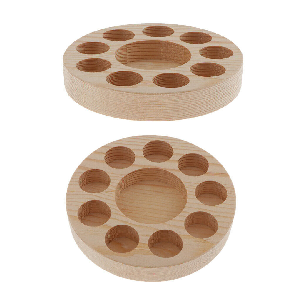 2Set Natural Pine Wood Rack Organizer Holder Box Cosmetic Makeup Tray Shelf